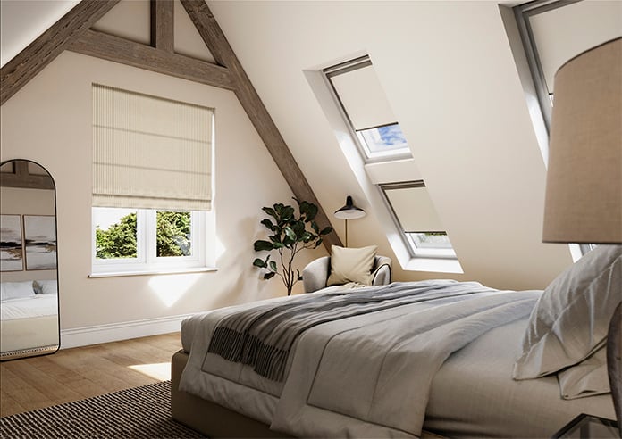 Ravelle Stripe, Desert Linen - Roman Blind - Image 6
